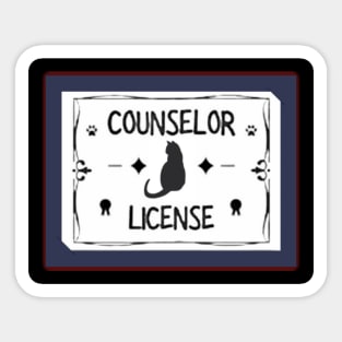 Counselor cat doctor Sticker